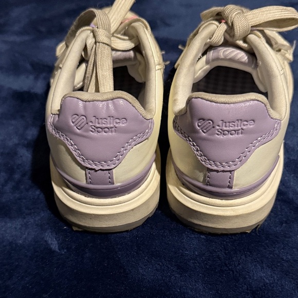 Justice Cream Sneakers with Bear Charms - Picture 3 of 5